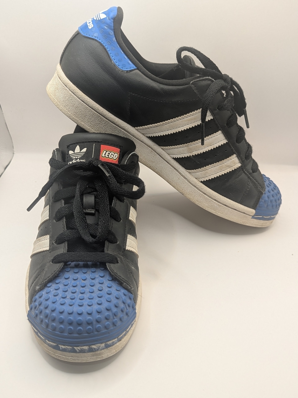 adidas Kids Black & Blue LEGO-Style Sneakers